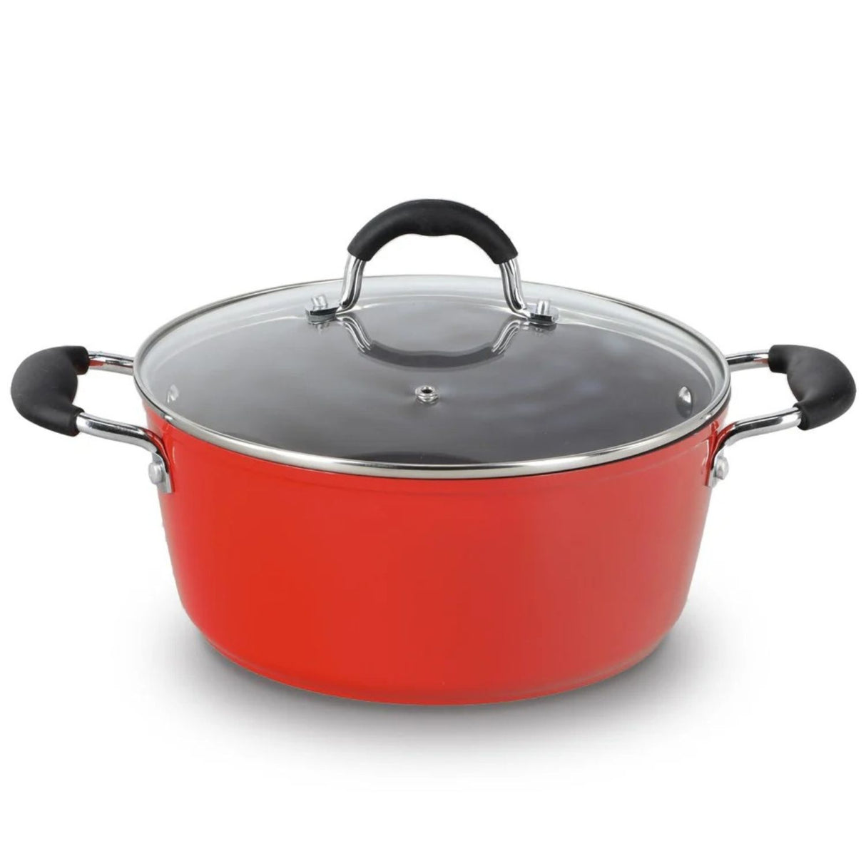Cacerola Bohlier Venus de 24 cm, aluminio forjado negro, recubrimiento cerámico antiadherente, tapa de vidrio templado, ideal para guisos y salsas.-4-1-1-1