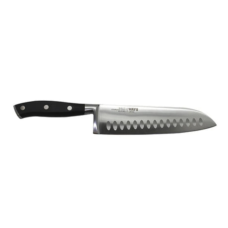 Cuchillo Santoku Wayu Limited 31cm Acero Filo Unico: Mejora tu experiencia culinaria y disfruta de cortes precisos. ¡Hazte con el tuyo hoy!-2