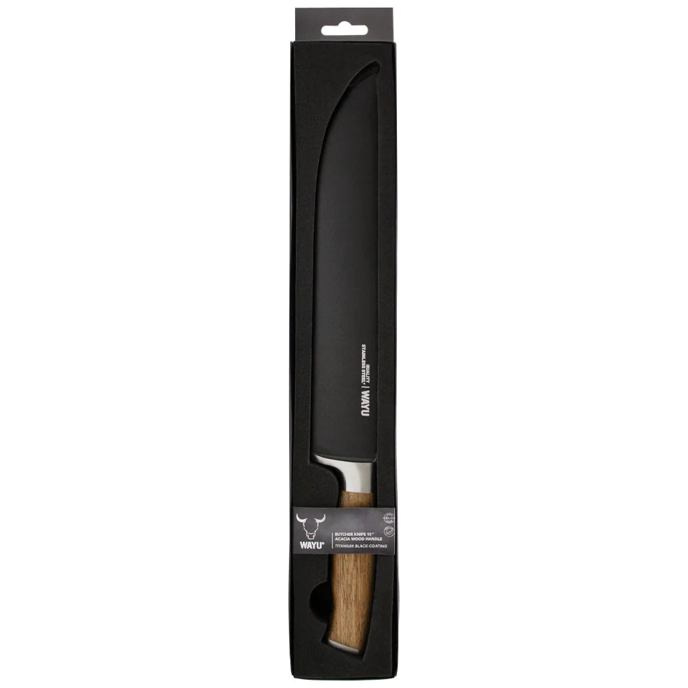 Cuchillo Parrillero Wayu Profesional 44cm Ergonómico Duradero Disfruta de cortes precisos y cómodos en tus asados. ¡Haz tu compra y mejora tu experiencia culinaria!-4