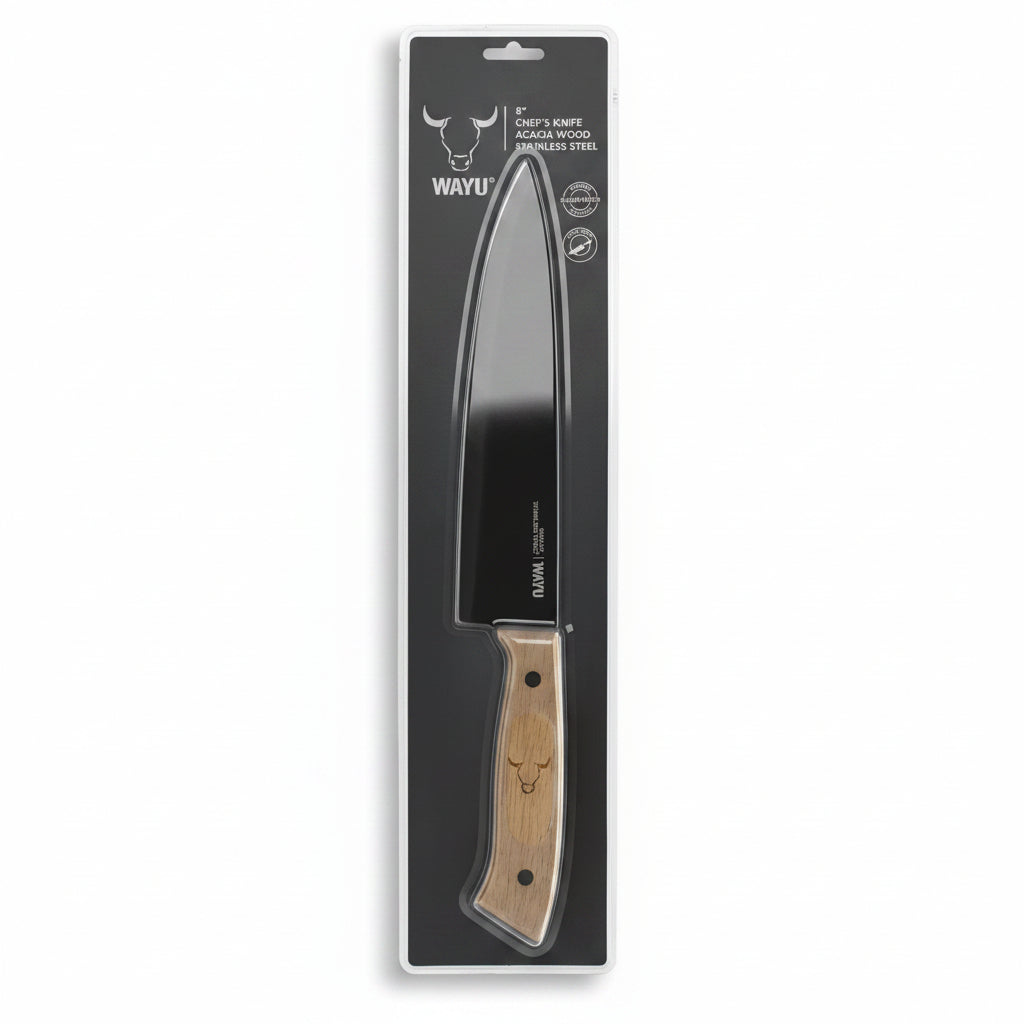 Cuchillo Prm Wayu Mango Madera Acero Antiadherente