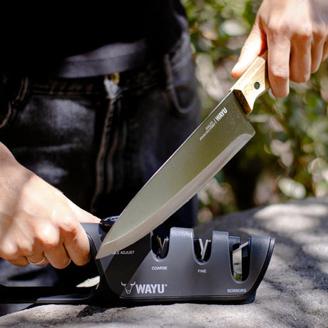 Cuchillo Prm Wayu Mango Madera Acero Antiadherente