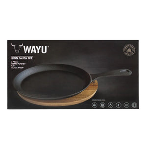 Sartén Ovalado Wayu Hierro Fundido Con Base Madera Fierro Disfruta de una cocción uniforme y duradera. ¡Haz tu compra y transforma tu cocina hoy!-3