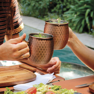 Set De 2 Mugs Copper Wayu Tragos Moscow Mule Mojito Bar