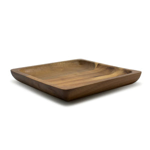 Plato Cuadrado Wayu 20x20cm Aperitivo Madera Acacia Cocina BBQ