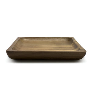 Plato Cuadrado Wayu 20x20cm Aperitivo Madera Acacia Cocina BBQ