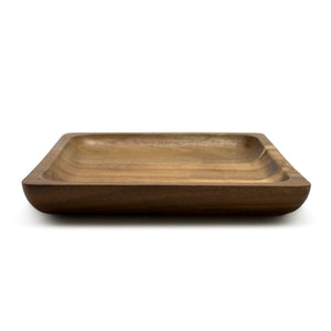 Plato Cuadrado Wayu 20x20cm Aperitivo Madera Acacia Cocina BBQ
