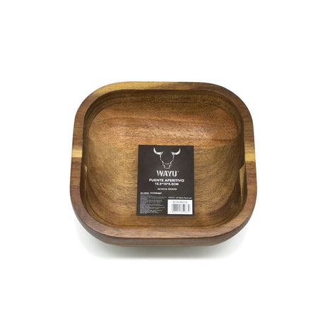Bowl Fuente Aperitivo Madera Wayu 16x16x6cm Parrilla Quincho Elegante y funcional, ideal para tus ocasiones especiales. ¡Haz tu compra y sorprende a tus invitados!-1
