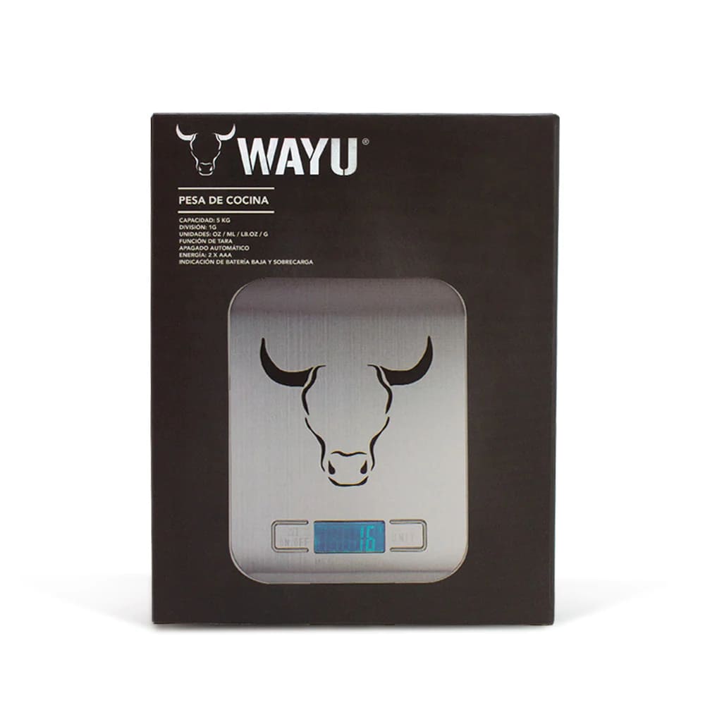 Balanza Pesa Digital 5Kg Wayu Metálica Cocina Alimentos