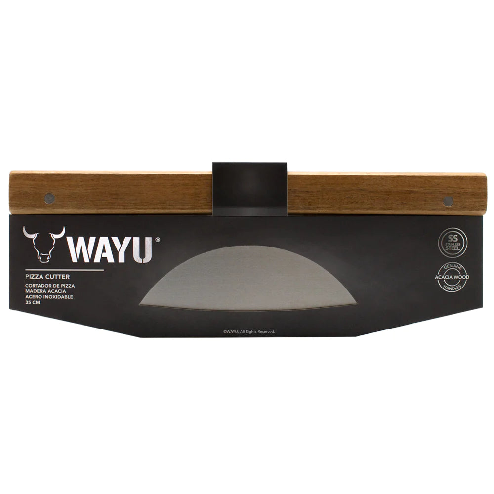 Cortador De Pizza Madera Y Filo Acero 35 cm Wayu
