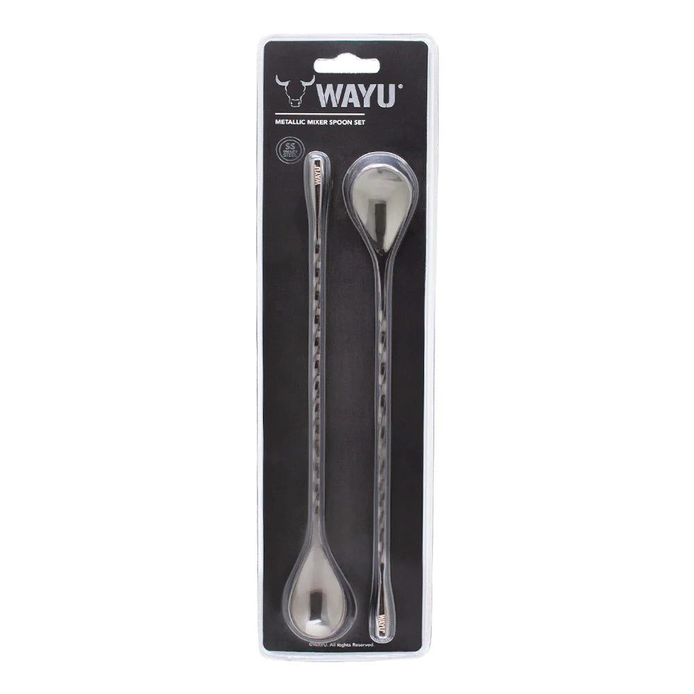 Set 2 Cucharas Wayu Barra Coctail Coctelería Aperitivo Bar Mejora tus cócteles con estilo y facilidad. ¡Consigue el tuyo y sorprende a tus invitados!-4