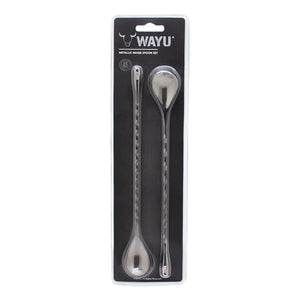 Set 2 Cucharas Wayu Barra Coctail Coctelería Aperitivo Bar Mejora tus cócteles con estilo y facilidad. ¡Consigue el tuyo y sorprende a tus invitados!-4