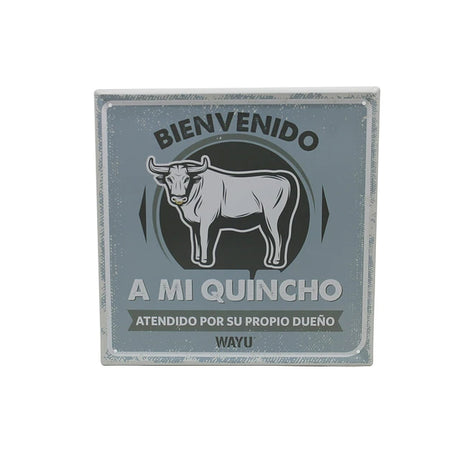 Cuadro Deco Beer Metálico Wayu 25x25 Quincho Parrilla Bbq | Disparo.cl