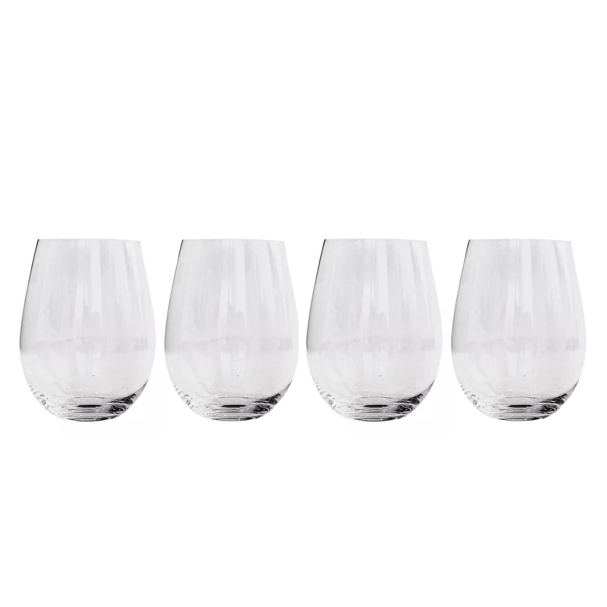 Set 4 Vasos Vidrio Cristal Redondo Wayu 580ml Liquido Coctel