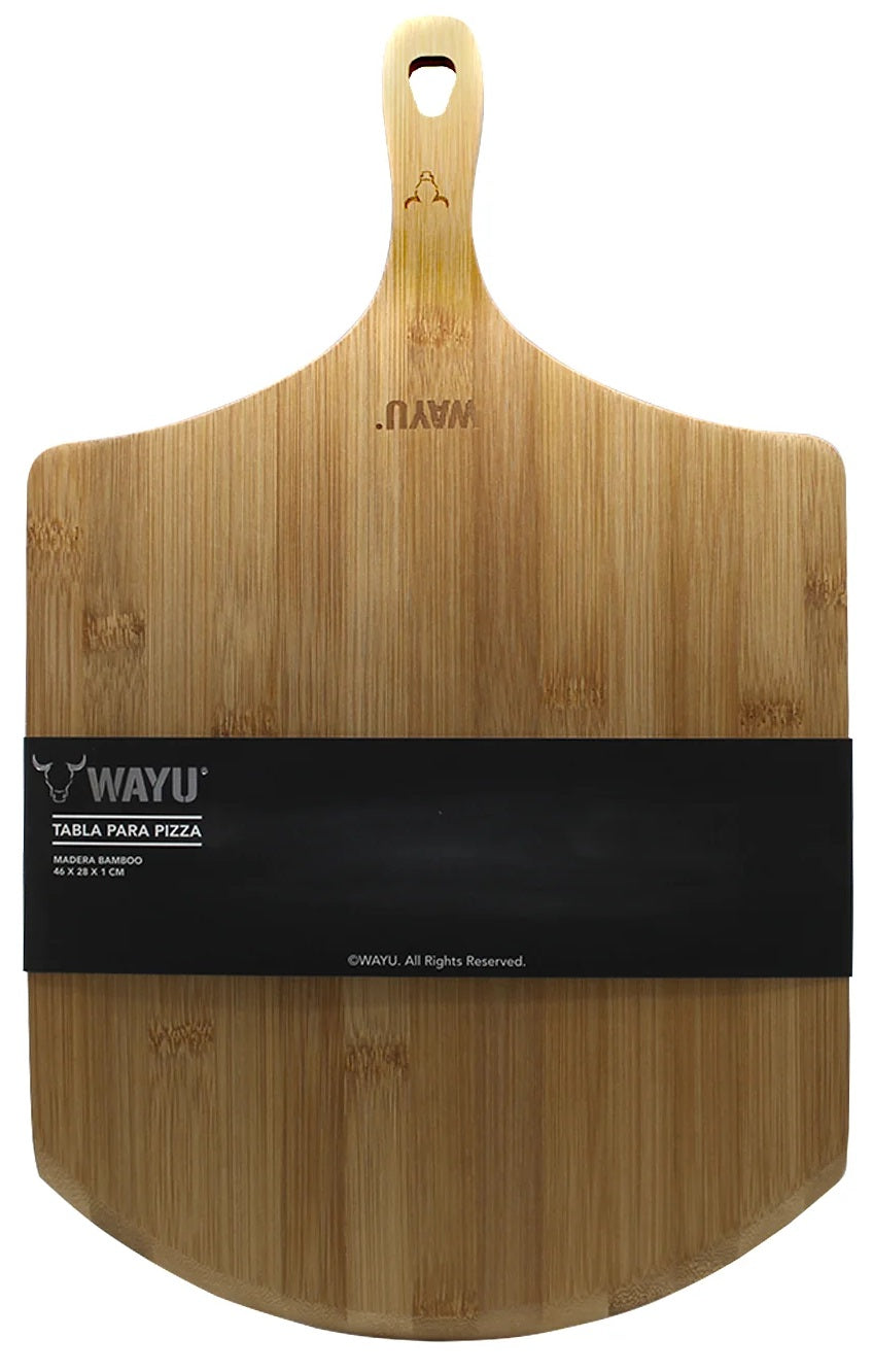 Tabla Para Pizza Wayu 46x28 Con Mango Bambu Premium Bbq