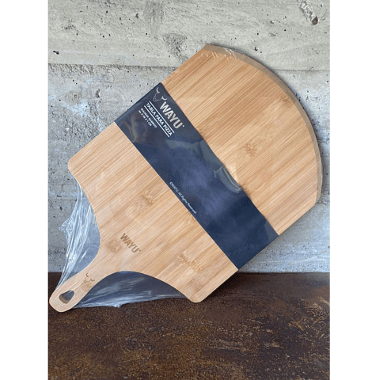 Tabla Para Pizza Wayu 46x28 Con Mango Bambu Premium Bbq