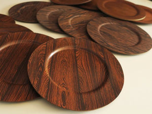 Plato Base Madera 33cm Wayu Mimbral Para Ocasiones Especiales