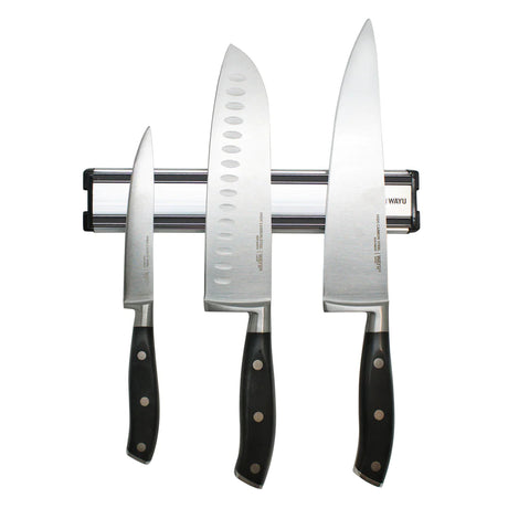 Set 4 Pzas Block Magnetico 3 Cuchillos Acero Inoxidable Cocina Wayu