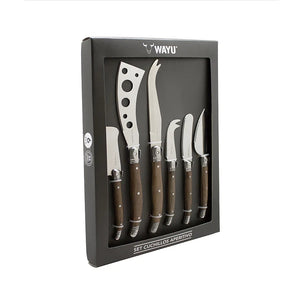 Set 6 Cuchillos Aperitivo Wayu Mango Madera: Perfección en Cada Presentación y diseño elegante que realza tus aperitivos. ¡Haz tu pedido y sorprende a tus invitados!-2