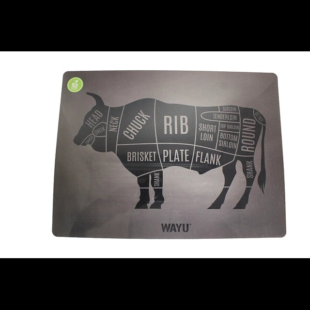 Individual Cocina 40x30cm Toro Black Wayu Mesa Quincho Asado