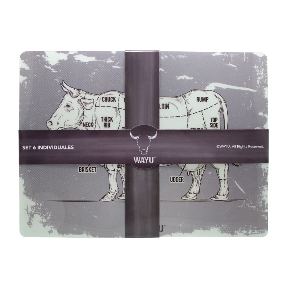 Set 6 Individuales Wayu Cocina Mesa Mantel Sobremesa. Dale un toque vibrante a tu mesa y disfruta de su fácil limpieza. ¡Haz tu compra ahora!-2