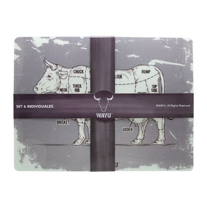 Set 6 Individuales Wayu Cocina Mesa Mantel Sobremesa. Dale un toque vibrante a tu mesa y disfruta de su fácil limpieza. ¡Haz tu compra ahora!-2