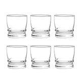 Display 6 Vasos Bajos Madeira Rock 304cc Tragos Jugos Cristar