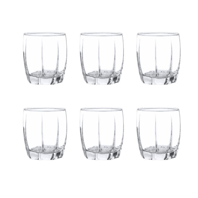 Set de 6 vasos bajos Amadeus Rocks de 353cc, perfectos para tragos y jugos. Disfruta de tus bebidas con estilo. ¡Compra hoy y sorpréndete!-1