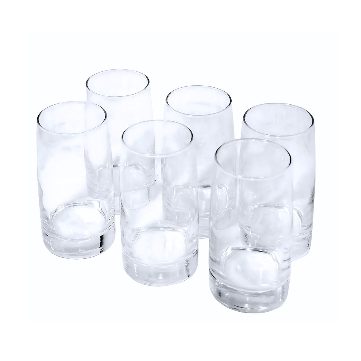 Vasos altos de vidrio Cristar Toledo, perfectos para disfrutar mojitos y bebidas. Diseño elegante y resistente. ¡Compra hoy y eleva tu mesa!-1