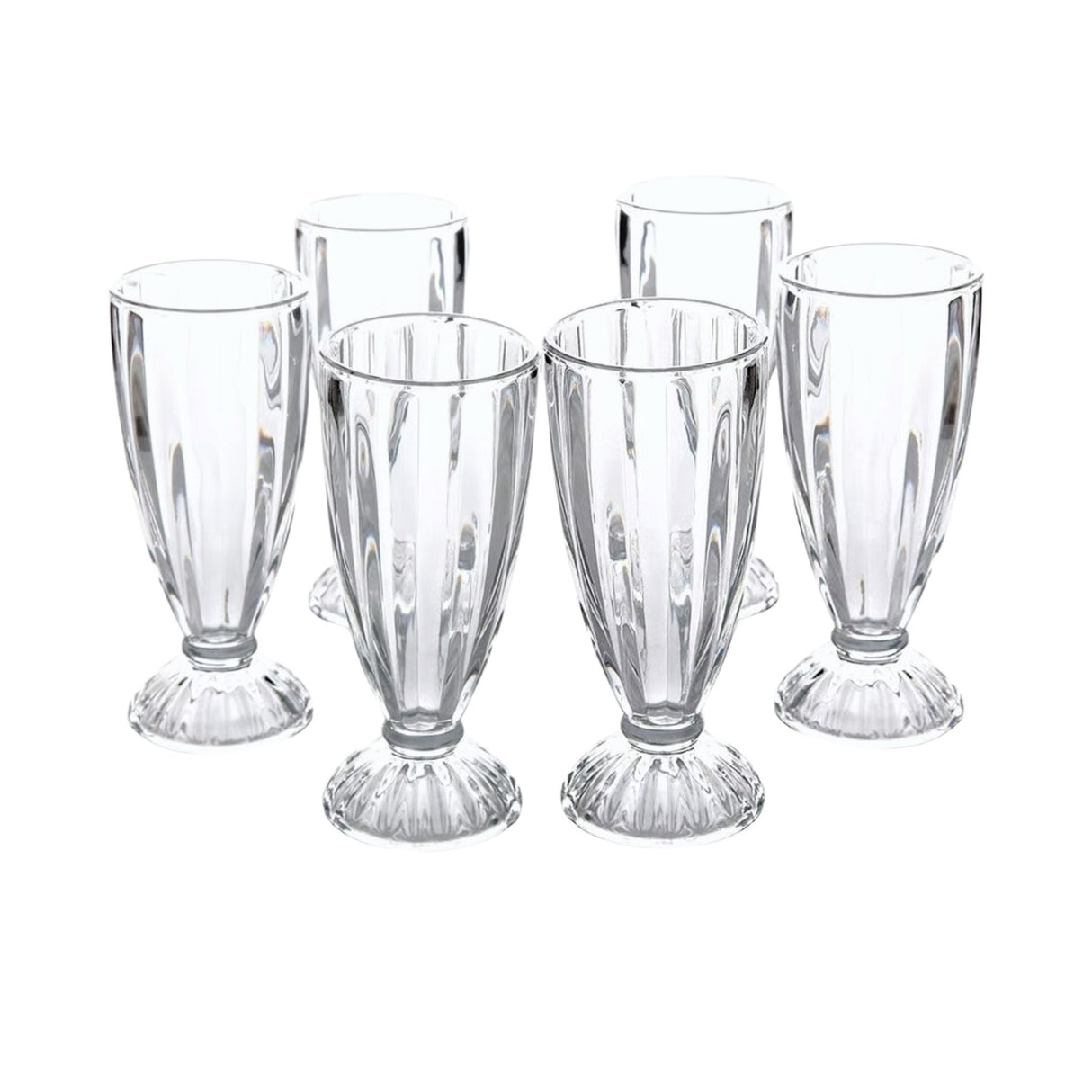 Set de 6 copas de helado Altus de 450ml, perfectas para postres y milkshakes. Dale un toque especial a tus dulces. ¡Compra ahora y sorprende!-1