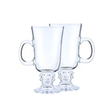 Set 2 Vasos Grande Cafe Cappuccino Vidrio Cristal 230cc Allegra