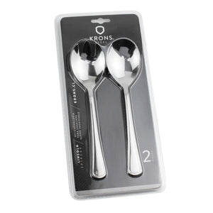 Set de 2 cucharas tenedor para ensaladas Luna Krons. Diseño elegante y funcional, perfectas para servir con estilo. ¡Compra hoy y transforma tus comidas!-1