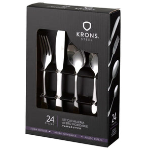 Set Cubiertos 24 Piezas Vancouver Krons Acero Inoxidable | Disparo.cl