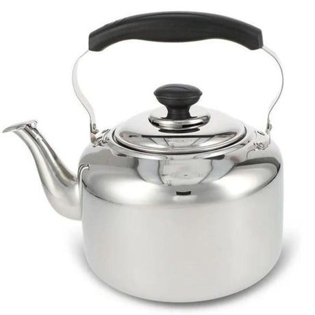 Tetera Trieste de 3 litros en acero inoxidable, con mango reforzado para mayor seguridad. ¡Prepara tus infusiones favoritas, compra ahora!-1