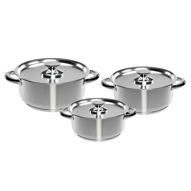 Set de batería de cocina de 6 piezas en acero inoxidable, duradero y elegante. Perfecto para chefs en casa. ¡Compra hoy y transforma tu cocina!-1-1