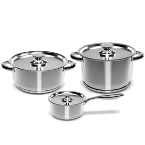 Set Bateria de Cocina 6 Piezas Acero 430 Wens Mejora tu experiencia culinaria con este set duradero y elegante. ¡Compra ahora y transforma tu cocina!-1