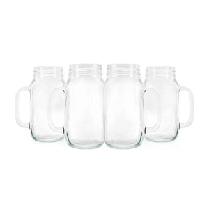 Set de 4 vasos Mojito Mason de 450ml, perfectos para disfrutar tus cócteles favoritos. ¡Compra hoy y eleva tu experiencia de coctelería!-2-1