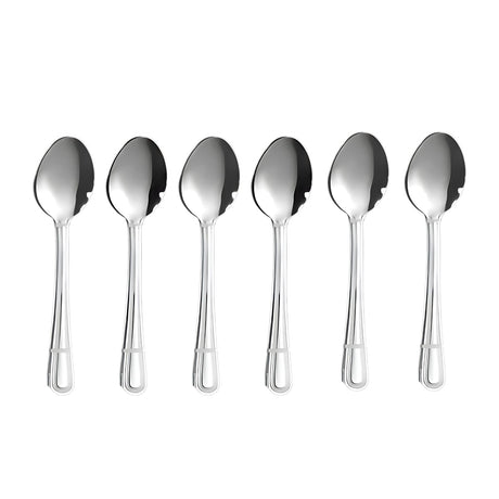 Set de 6 cucharas para té de acero inoxidable, elegantes y duraderas. Perfectas para disfrutar tus infusiones. ¡Compra ahora y mejora tu experiencia!-2-1