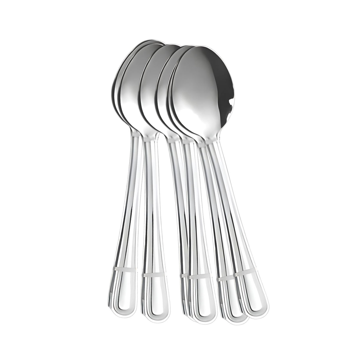 Set de 6 cucharas para té de acero inoxidable, elegantes y duraderas. Perfectas para disfrutar tus infusiones. ¡Compra ahora y mejora tu experiencia!-4-1