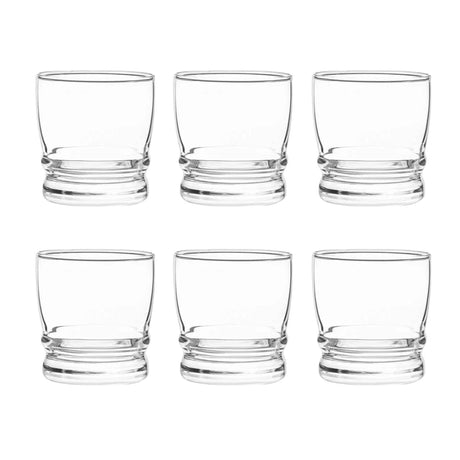 Set 6 Vasos Madeira Rocks 304mL Menaje Cocina Cristar