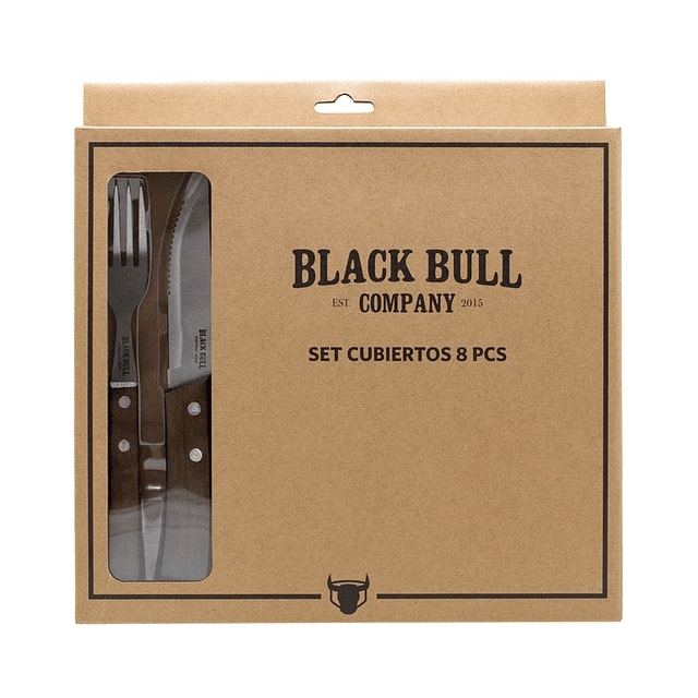 Set Cubiertos Cuchillo Tenedor Acero 8Pcs Black Bull Mejora tus comidas con elegancia y comodidad. ¡Adquiere el tuyo y transforma tu mesa hoy!-3
