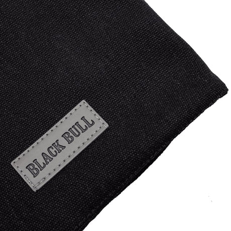 Individual de algodón y poliéster negro, resistente al calor y manchas, ideal para asados y comidas familiares. Elegante y funcional.-1-2-1-1