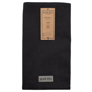 Individual de algodón y poliéster negro, resistente al calor y manchas, ideal para asados y comidas familiares. Elegante y funcional.-1-3-1-1
