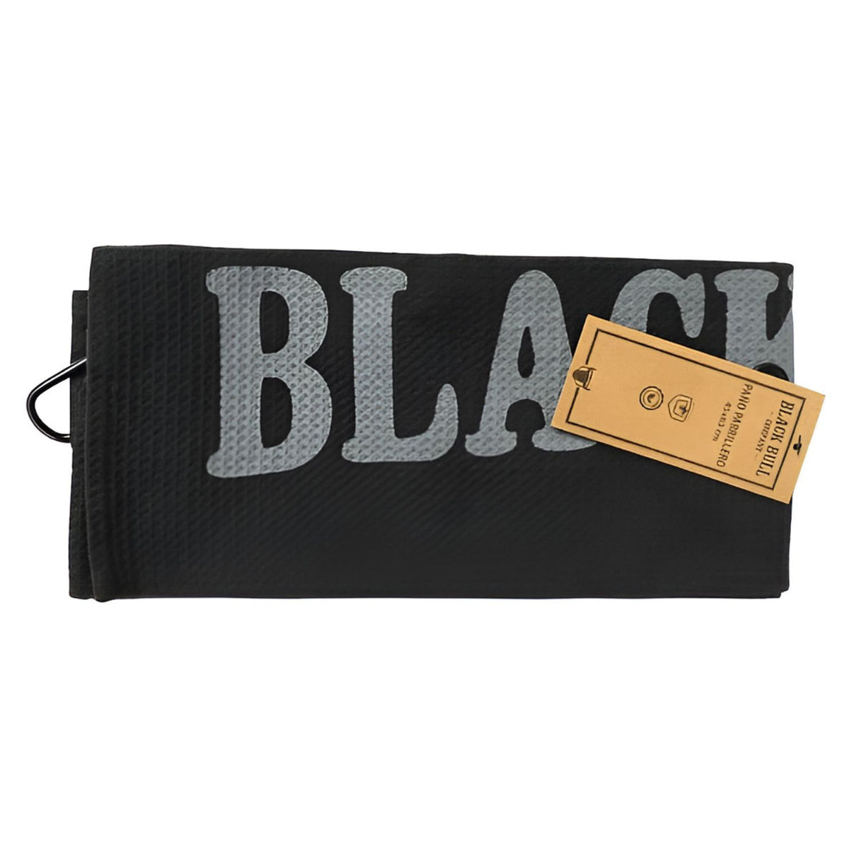 Paño Parrillero Black Bull negro de algodón, resistente a altas temperaturas, ideal para manejar utensilios calientes y proteger superficies.-1-3-1-1