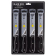 Set de 4 cuchillos steak Black Bull, acero inoxidable negro, hoja antiadherente de 4,5 pulgadas, cortes precisos y duraderos.-1