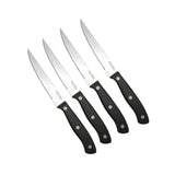 Set de 4 cuchillos steak Black Bull, acero inoxidable negro, hoja antiadherente de 4,5 pulgadas, cortes precisos y duraderos.-4