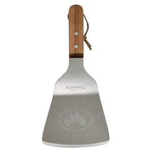 Espátula rígida Black Bull de acero inoxidable, ergonómica y antiadherente, ideal para voltear y mezclar alimentos en la cocina.-1-2-1-1