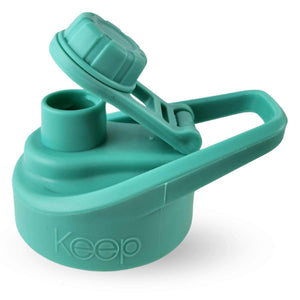 Botella Keep de vidrio templado 470ml con funda de silicona, ideal para deportes y oficina, resistente a golpes y derrames.-5