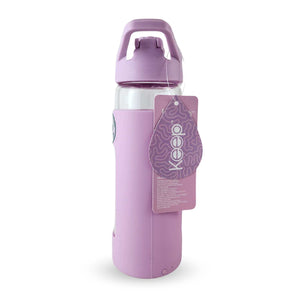 Botella Keep de vidrio templado 470ml con funda de silicona, tapa atornillada y diseño ergonómico, ideal para deportes y uso diario.-4
