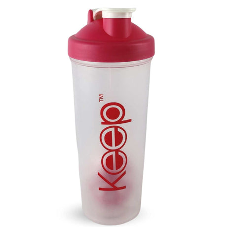 Botella Keep Shaker Value 700ml rosa, fabricada en plástico BPA-free, ideal para mezclar proteínas y agua, con tapa hermética anti-derrame.-1