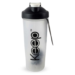 Botella Shaker Keep de 700ml, negra, resistente y libre de BPA, ideal para mezclar proteínas y mantenerte hidratado en el gimnasio.-1-1-1-1